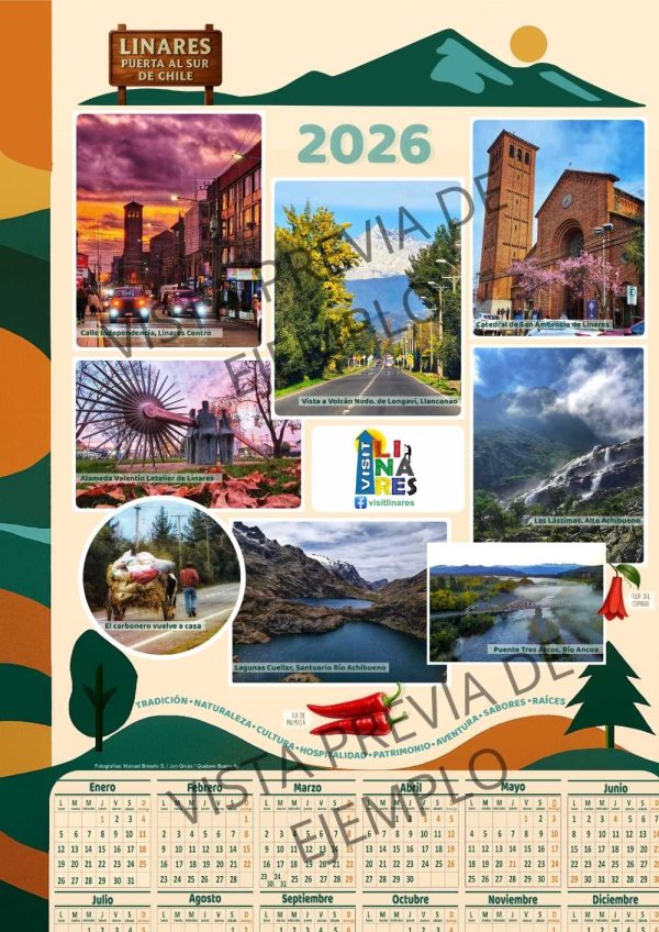 Calendario 2026 Visita Linares – Patrimonio Natural y Cultural